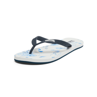 Men Flip Flops Medusa and Shells White back view