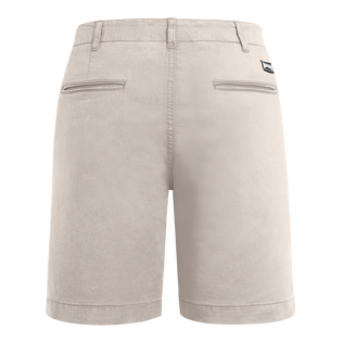 Men Tencel Bermuda Shorts Solid Hemp back view