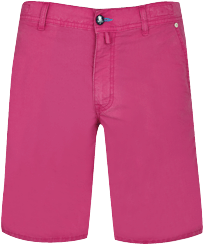 Solid Tencel-Bermudashorts für Herren Purpurrot Vorderansicht