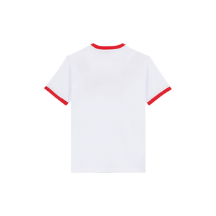 T-shirt uomo in jersey di cotone leggero Bicolor Logo Papavero vista posteriore