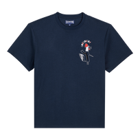 Men Organic Cotton Oversized T-shirt Cocorico ! Navy front view