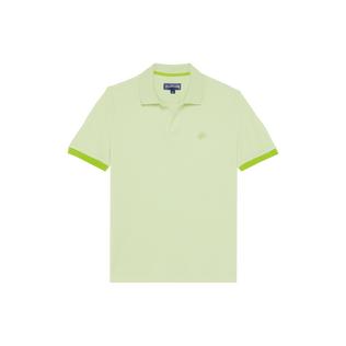 Men Cotton Pique Polo Shirt Solid Macaroon 正面图