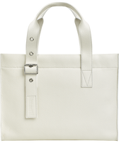 Medium Leather Bag White front view