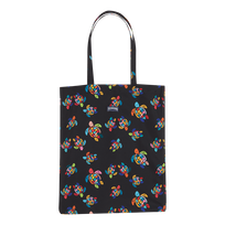 Tote bag Over the rainbow turtles Black front view