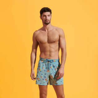 Bañador con bordado Piranhas para hombre - Edición limitada Foam vista frontal desgastada