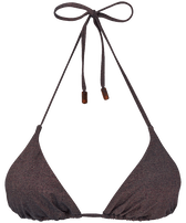 女士 Changeant Shiny 三角式比基尼上衣 Burgundy 正面图