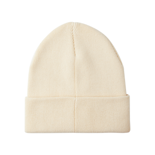 Kids Knitted Beanie Solid Off white 后视图