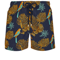 Men Swim Trunks Embroidered 1998 Les Perroquets - Limited Edition Navy front view