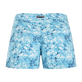 Pantaloncini da spiaggia donna elasticizzati Flowers Tie &Dye Blu marine vista posteriore