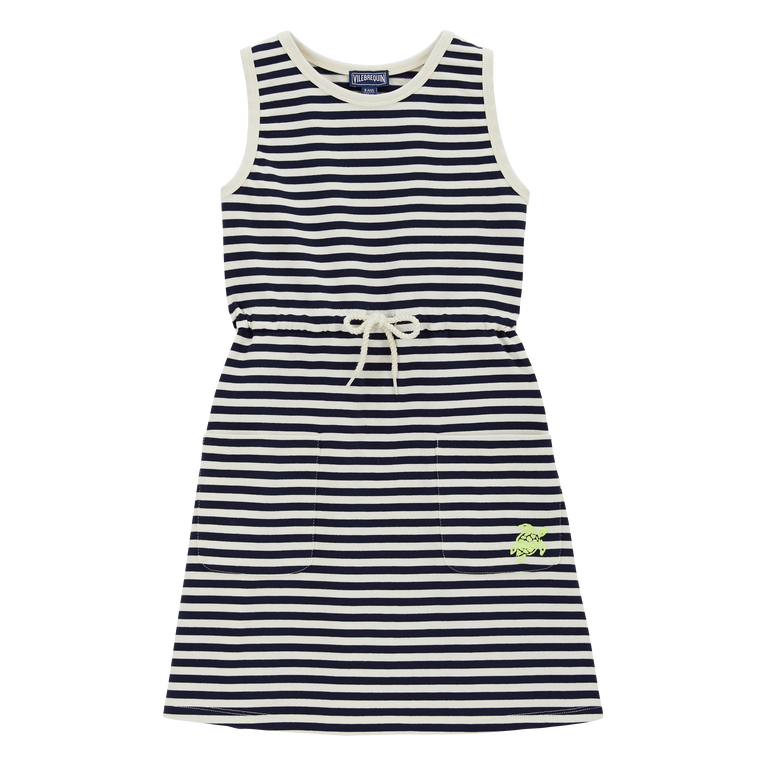 Gestreiftes Tanktopkleid Für Mädchen - Glowy - Blau - Größe 8 - Vilebrequin