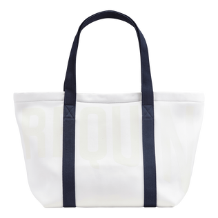 Neoprene Große Vilebrequin Strandtasche Weiss Rückansicht