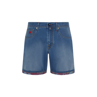Men Denim Bermuda Shorts Crab Balloonss Med denim w2 front view