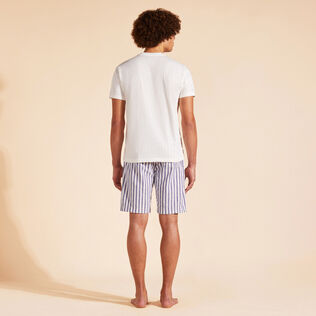 男士 Sailing Boat From The Sky 棉质 T 恤 Off white 背面穿戴视图