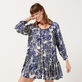 女士 Hidden Fishes 迷你连衣裙 - Vilebrequin x Poupette St Barth 合作款 Purple blue 细节视图4