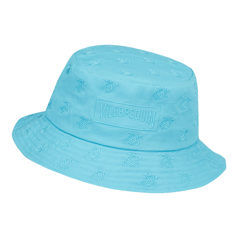 Embroidered Bucket Hat Turtles All Over - Boom - Blue
