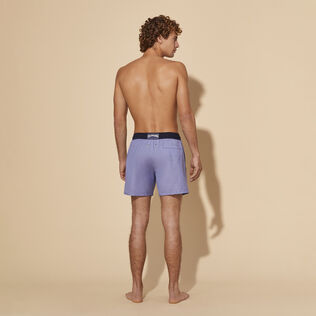 Bañador en lana merina bicolor para hombre Divine vista trasera desgastada