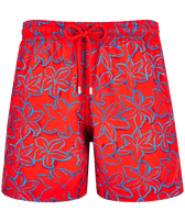 Men Swim Trunks Embroidered Raiatea - Limited Edition Poppy red front view