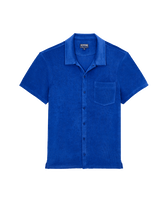 Camisa de bolos en algodón de color liso unisex Marrakech vista frontal