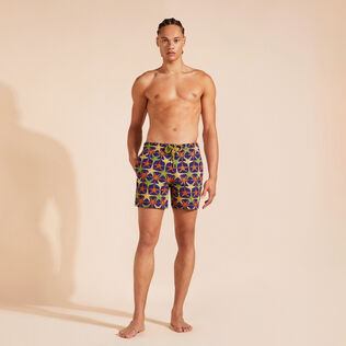 Men Swim Shorts Embroidered Stars - Limited Edition Midnight front worn view