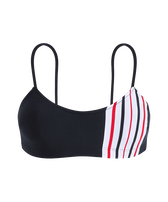 Women Bustier Bikini Top - Vilebrequin x Ines de la Fressange Navy front view