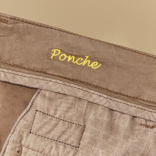 Men Tencel Cotton Bermuda Shorts Solid Hazelnut details view 2