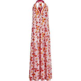 Women Long Dress Iris Lace- Vilebrequin x Poupette St Barth Shocking pink 正面图