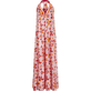 Women Long Dress Iris Lace- Vilebrequin x Poupette St Barth Shocking pink 正面图
