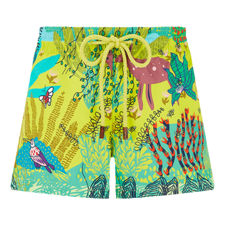 Pantalón corto de baño con estampado Jungle Rousseau para mujer Jengibre vista frontal