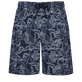 Bermuda en coton homme Poulpes Bicolores Bleu marine vue de face
