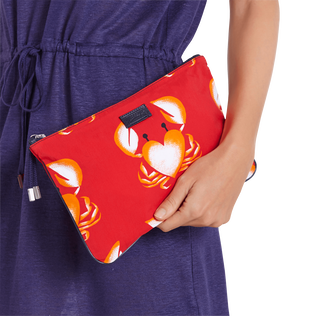 Zipped Beach Pouch St Valentine 2020 Medicis red details view 3