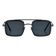 White Tulipwood Women and Men Sunglasses - VBQ x Shelter Black front view