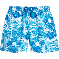 Maillot de bain stretch garçon Tahiti Flowers Blanc vue de face