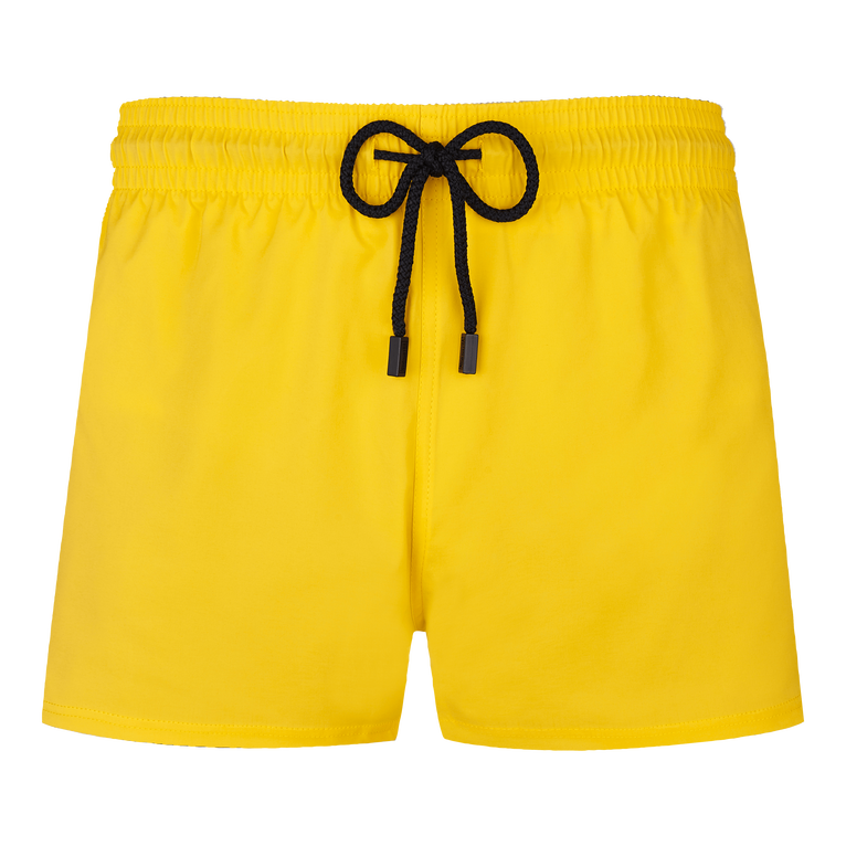 Men Swimwear Short And Fitted Stretch Solid - Man - Yellow