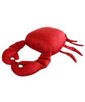 Cojín rojo en forma de cangrejo con estampado Crabs And Lobsters Amapola vista frontal