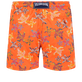 Men Swim Shorts Embroidered Water Colour Turtles - Limited Edition Guava back view