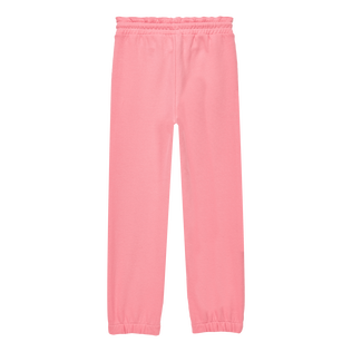 Girls Cotton Jogger Pants Solid Candy back view