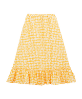 Falda de algodón con estampado Turtles Vichy para niña Mango vista frontal