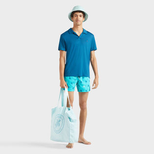 Pantaloncini mare uomo ricamati Micro Ronde des Tortues Diagonale - Edizione limitata Disco green dettagli vista 1