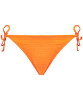 Women Bikini Bottom Mini Brief to be tied Plumetis Carrot front view