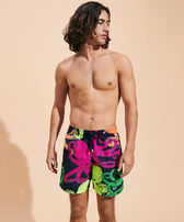 Men Swim Trunks Macro Octopussy Navy front worn view
