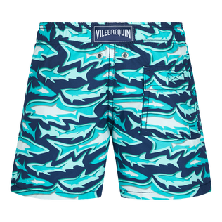 Bañador con estampado Requins 3D para niño Azul marino vista trasera
