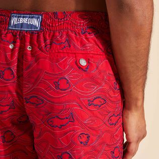 Aquarium Badeshorts mit Stickerei für Herren – Limitierte Serie Moulin rouge Details Ansicht 2