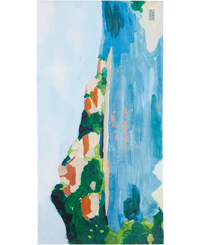 Toalla de algodón orgánico con estampado 360 Landscape unisex - Vilebrequin x Highsnobiety Chambray vista frontal
