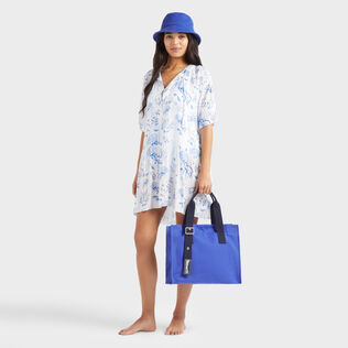 Women Viscose Dress Medusa and Shells White 细节视图1