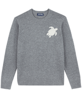 Pullover en laine et cachemire ras-du-cou homme Tortue Gris vue de face