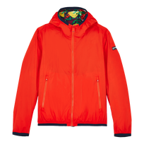 Men Reversible Windbreaker Jacket Marché Provencal Poppy red front view