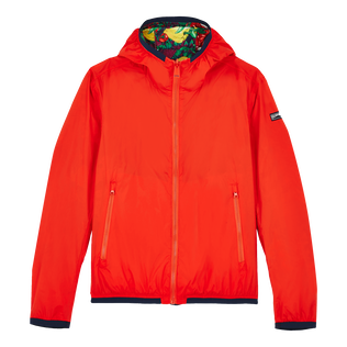Men Reversible Windbreaker Jacket Marché Provencal Poppy red front view