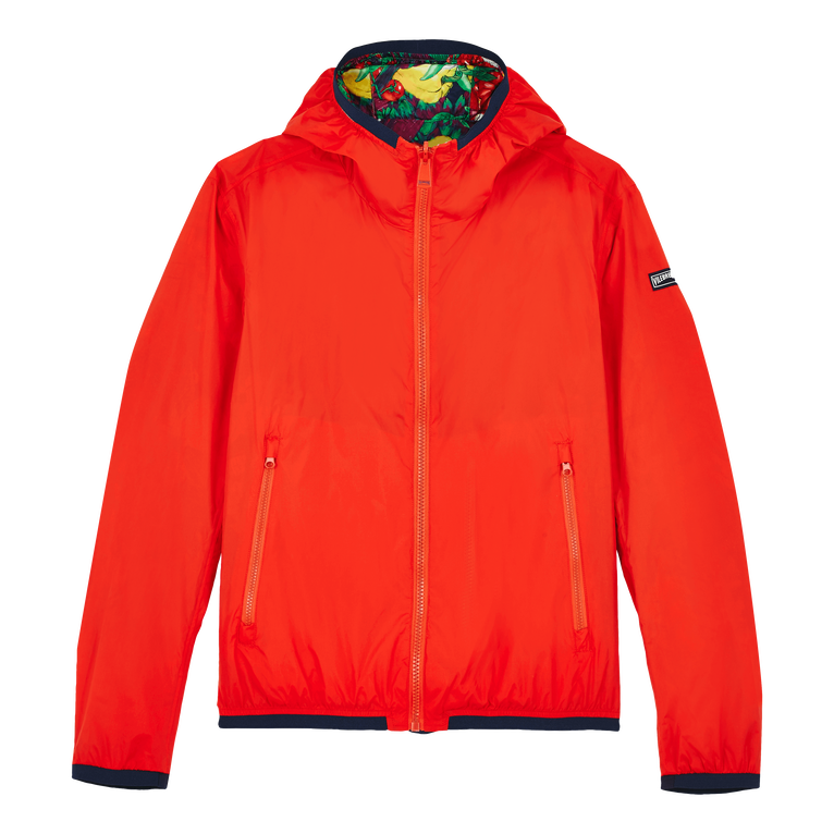 Men Reversible Windbreaker Jacket Marché Provencal - Gigarot - Red - Size L - Vilebrequin