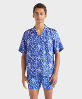 Camisa de bolos de seda con estampado X-Ray Turtles para hombre Marrakech vista frontal desgastada