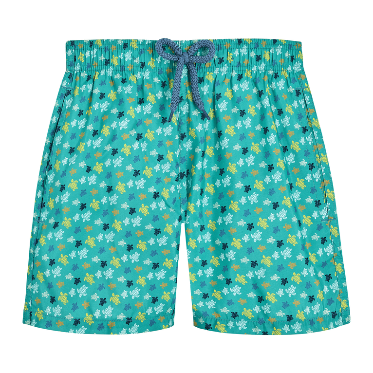 Pantaloncini Mare Bambino Ultraleggeri E Ripiegabili Micro Ronde Des Tortues Rainbow - Costume Da Bagno - Jihin - Verde